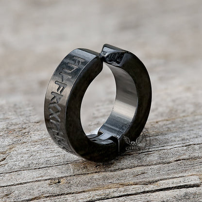 Nordic Viking Runes Stainless Steel Earrings