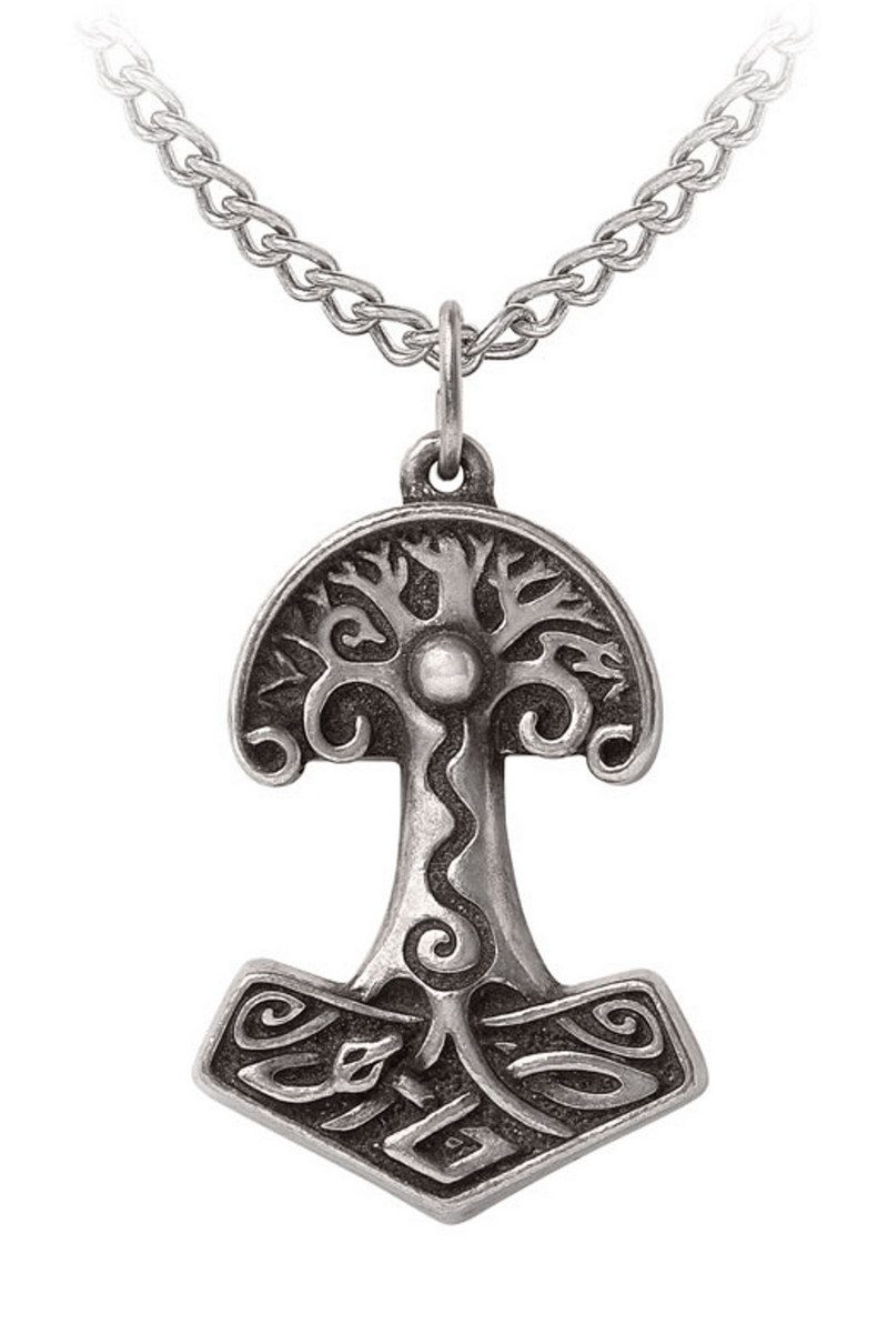 Norse Yggdrasil Hammer Pendant With Celtic Detailing
