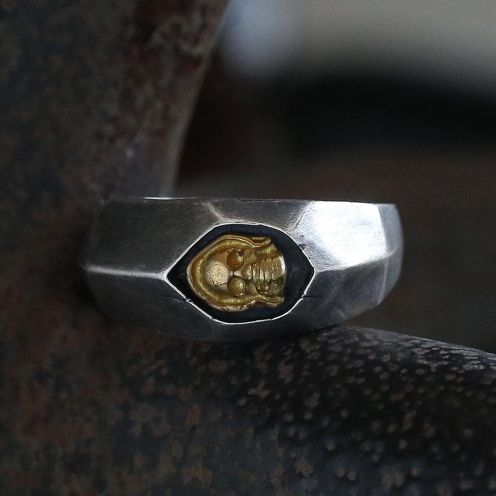 Not to Say Skull Sterling Silver Biker Ring