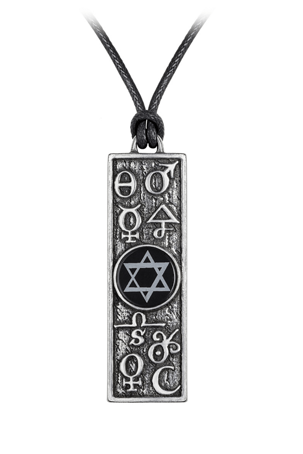 Occult Tablet Mystical Pendant With Black Onyx Disc