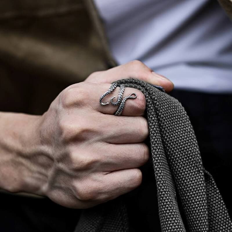 Octopus Arms Sterling Silver Ring