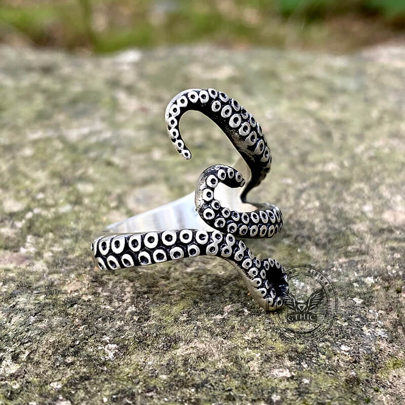 Octopus Arms Sterling Silver Ring