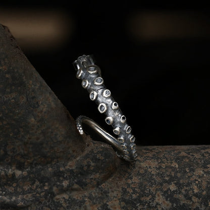Octopus Arms Sterling Silver Stud Earrings