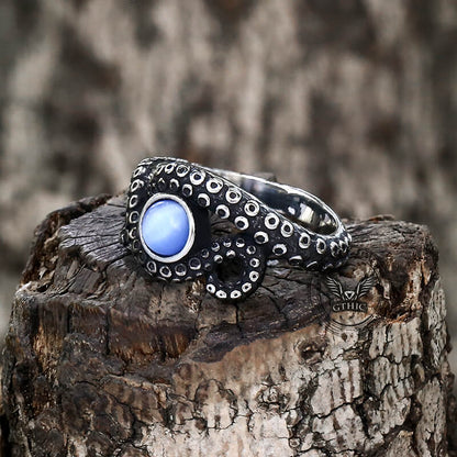 Octopus Tentacle Stainless Steel Animal Ring