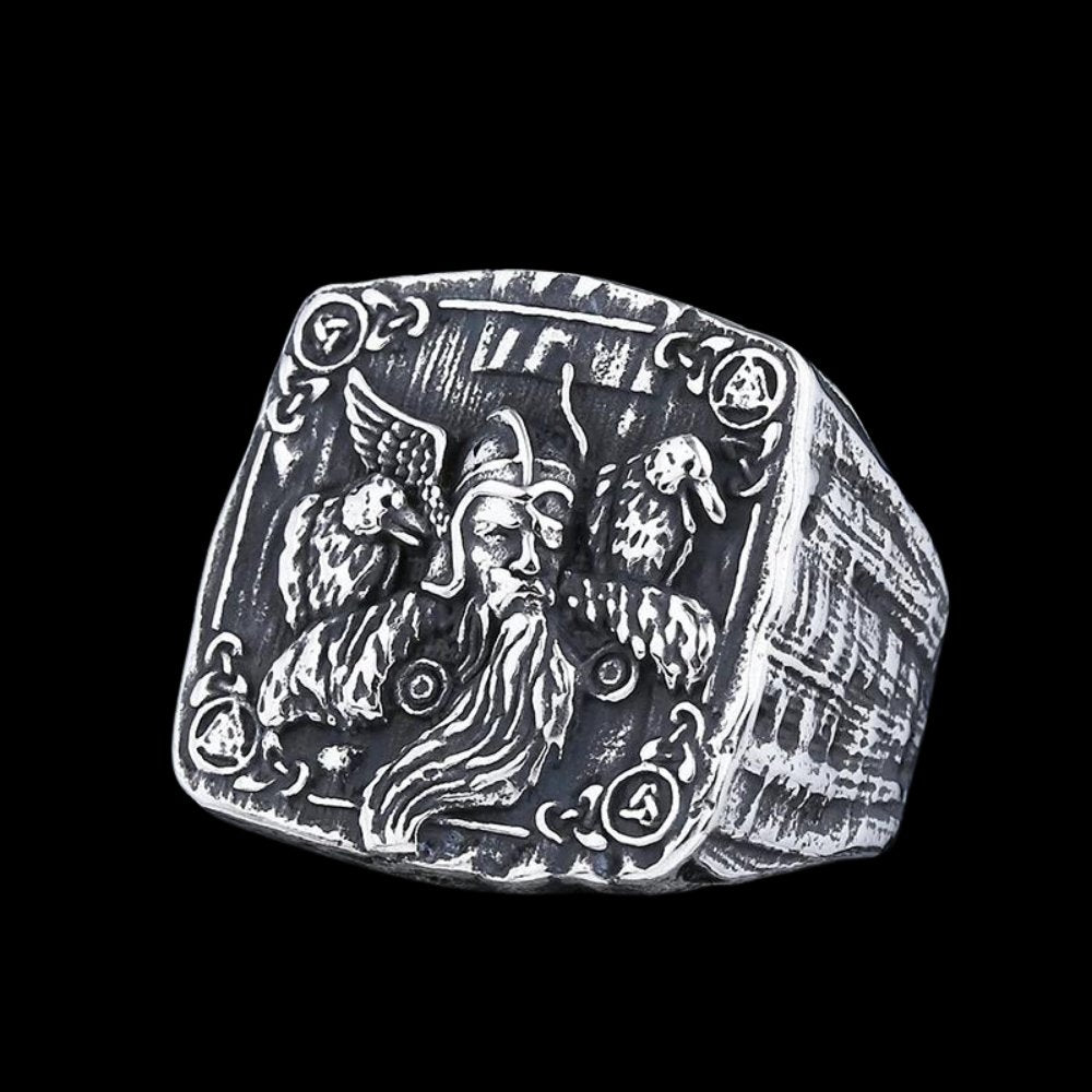 Odin God of War Raven Ring