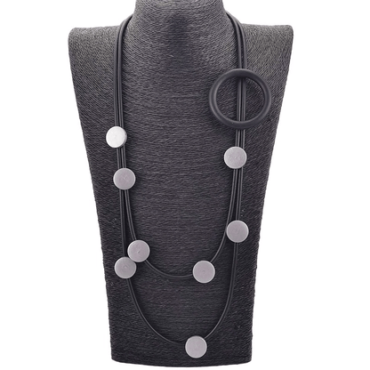Original Design Rubber Necklaces in Gothic Style / Accessories for
