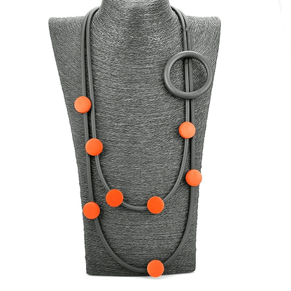 Original Design Rubber Necklaces in Gothic Style / Accessories for