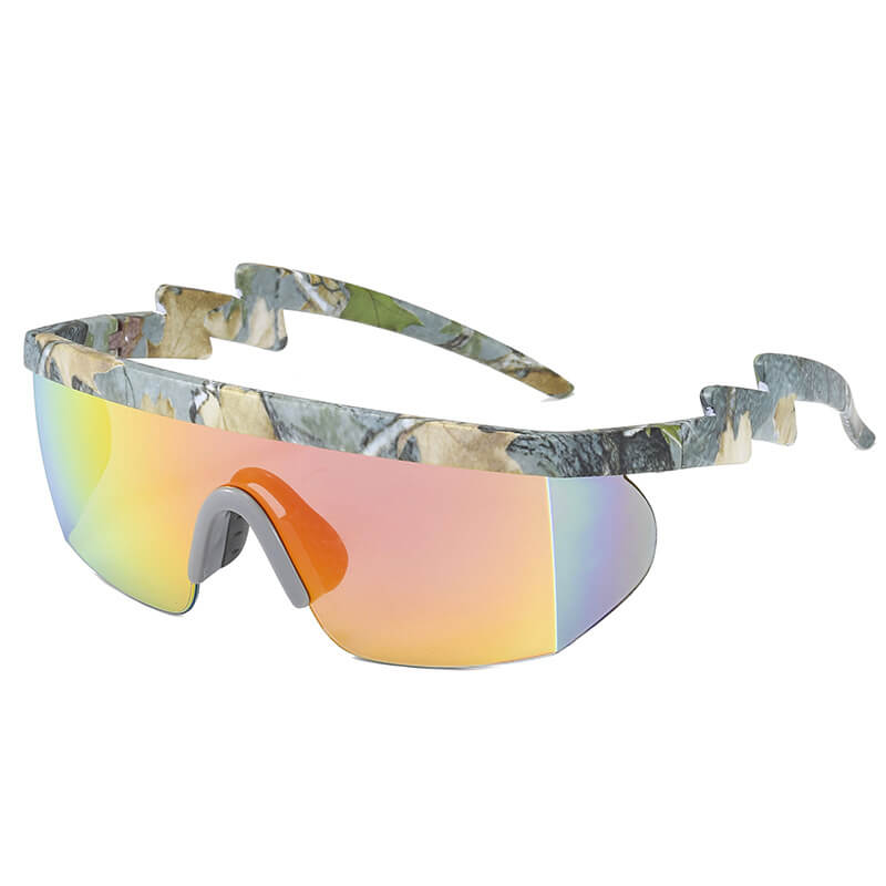Outdoor Lightning Temple Irregular Cycling Sunglasses