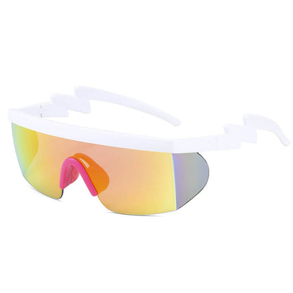 Outdoor Lightning Temple Irregular Cycling Sunglasses