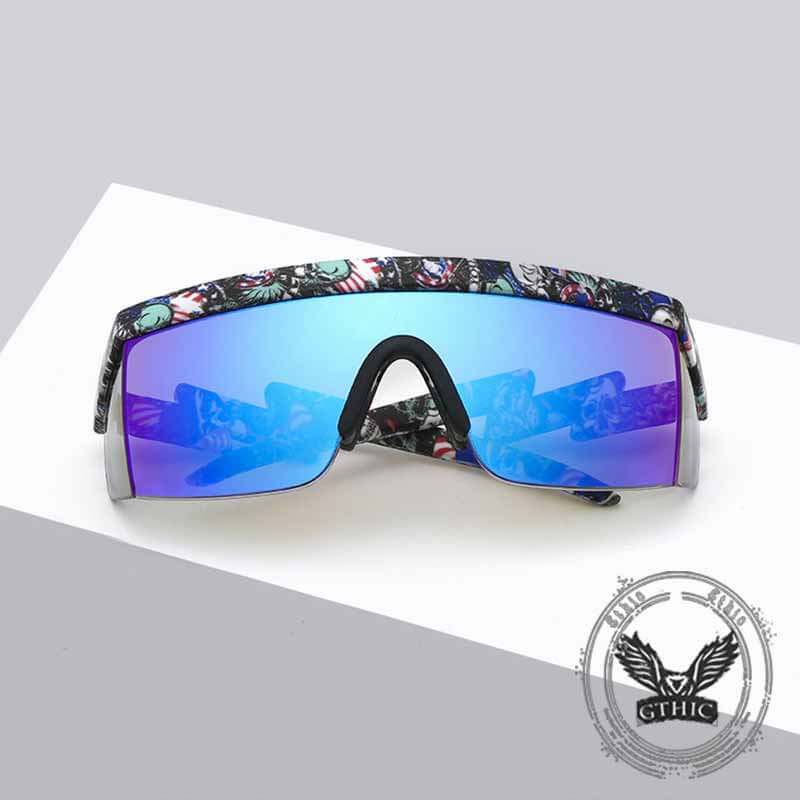 Outdoor Lightning Temple Irregular Cycling Sunglasses
