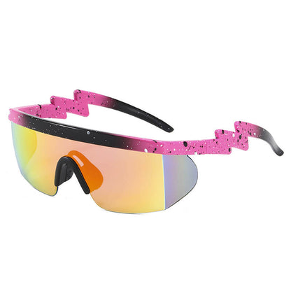 Outdoor Lightning Temple Irregular Cycling Sunglasses