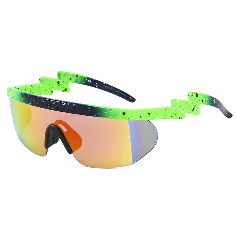 Outdoor Lightning Temple Irregular Cycling Sunglasses