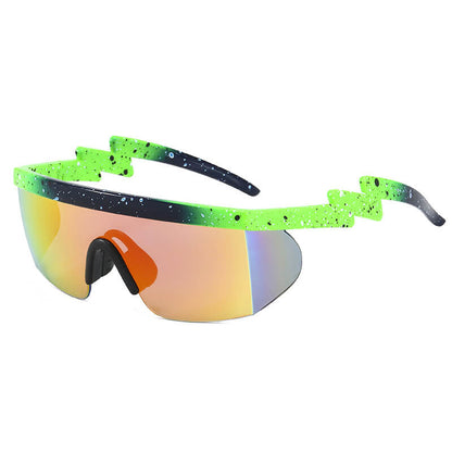 Outdoor Lightning Temple Irregular Cycling Sunglasses