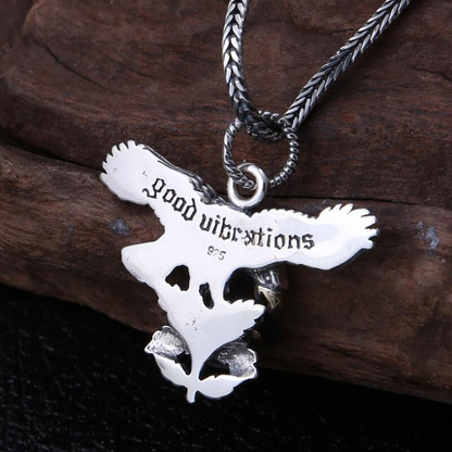 Pendant Rose and Eagle of 925 Sterling Silver / Jewelry