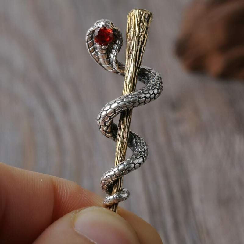 Pendant With Cobra of Real S925 Sterling Silver / Alternative Jewerly