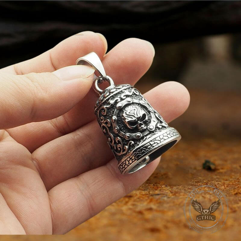Personalized Skull Stainless Steel Lucky Bell Pendant