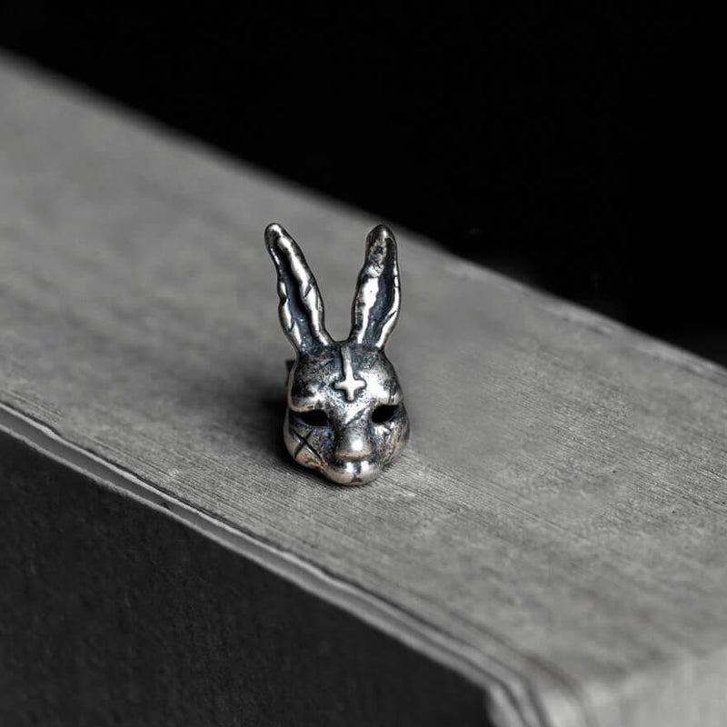 Anti Cross Hare Sterling Silver Ear Stud