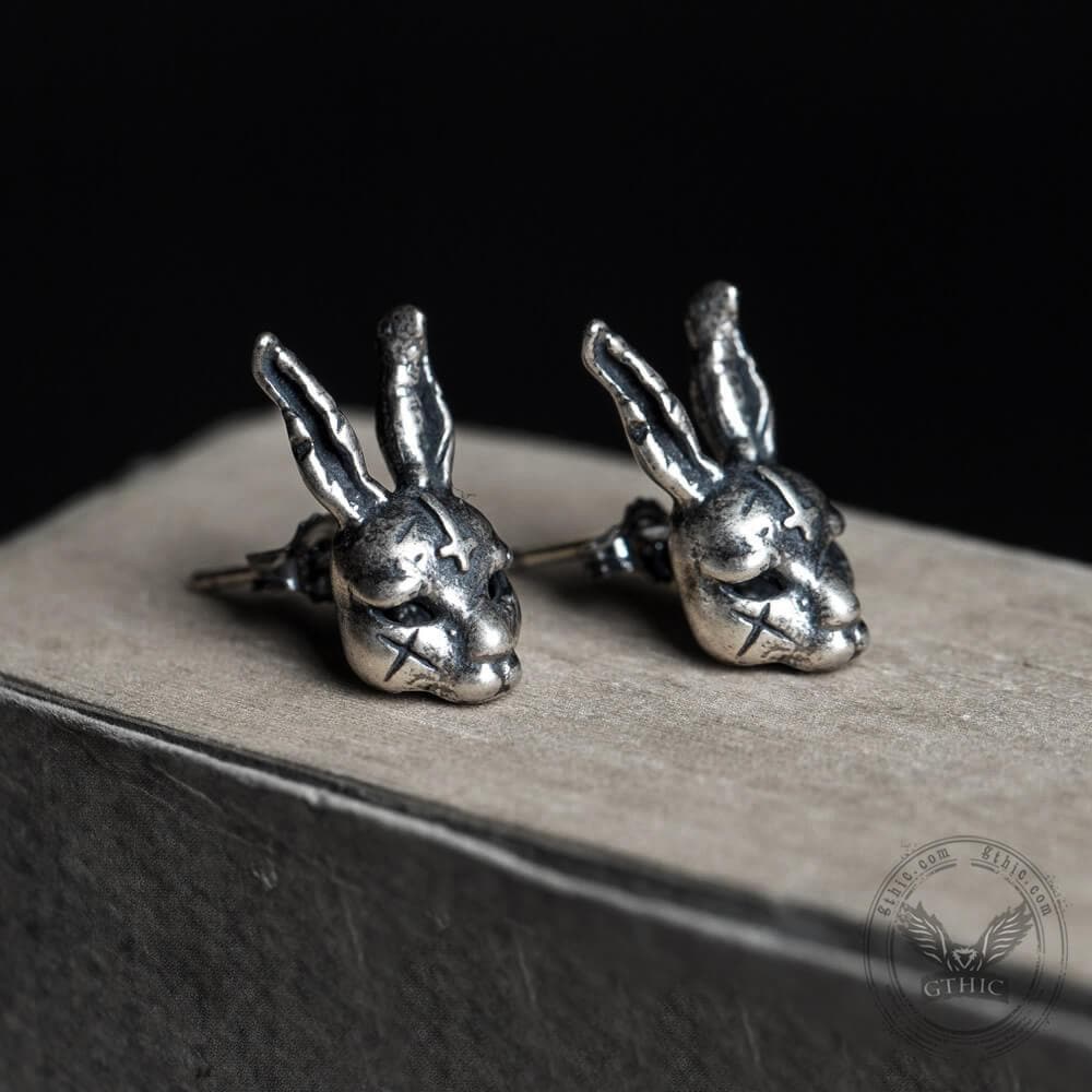 Anti Cross Hare Sterling Silver Ear Stud