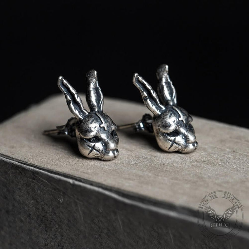 Anti Cross Hare Sterling Silver Ear Stud