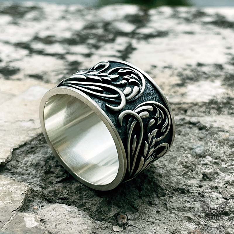 Phoenix Pattern Sterling Silver Ring