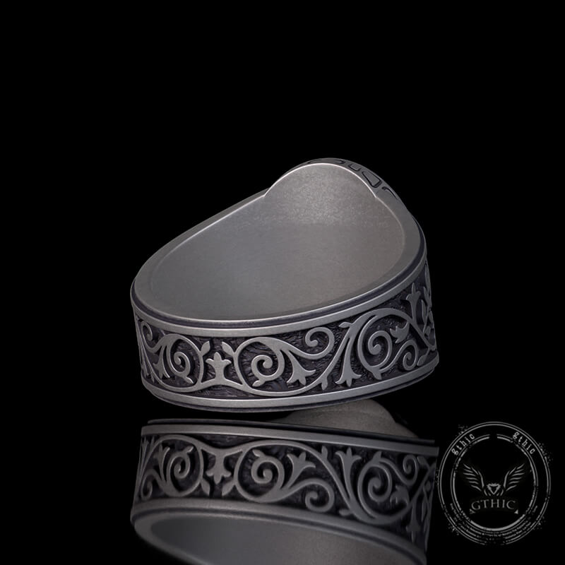 Phoenix Vine Pattern Sterling Silver Ring