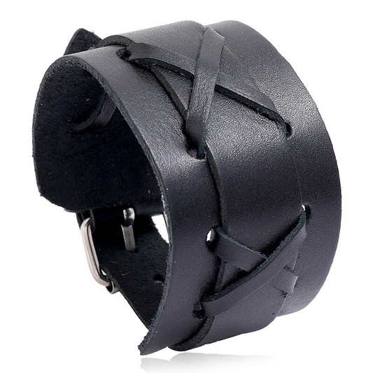 Popular Genuine Leather Bangle / Punk Rock Wide Bracelets for and