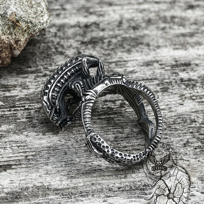 Punk Alien Stainless Steel Predator Ring