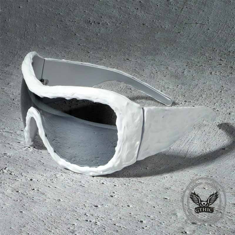 Punk Avant-garde Drip Glue Pc Sunglasses