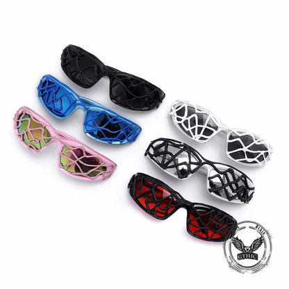 Punk Snake Pattern Drip Glue Pc Sunglasses