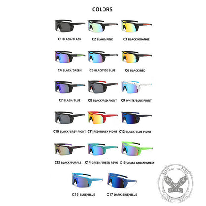 Punk Outdoor Colorful Uv-proof Eye Protection Pc Sunglasses