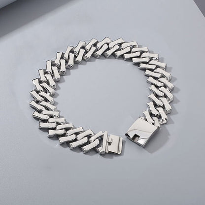 Punk Rhombus Cuban Chain Stainless Steel Necklace