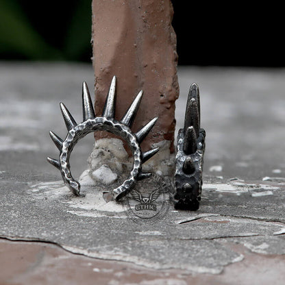 Punk Rivets Stainless Steel Skull Ear Cuffs