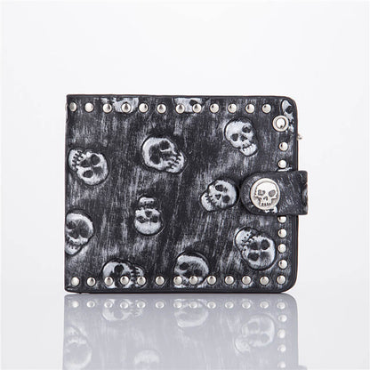 Punk Skull Head Pu Leather Wallet