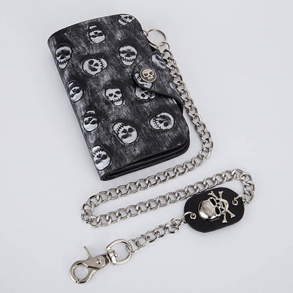 Punk Skull Head Pu Leather Wallet