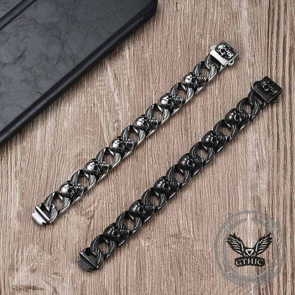 Punk Skull Head Stainless Steel Hip-hop Bracelet