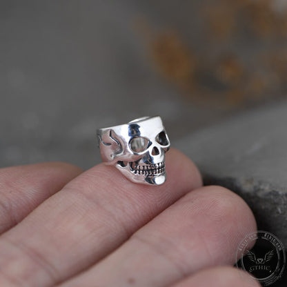 Punk Skull Sterling Silver Ear Cuffs