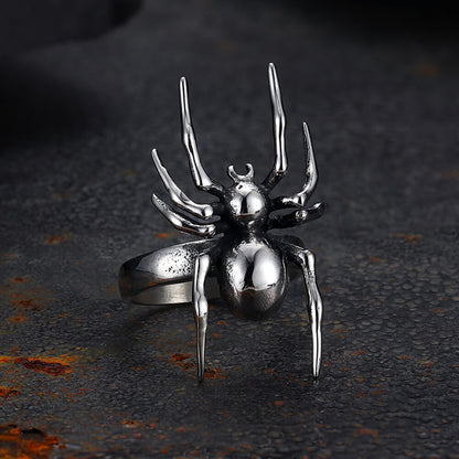 Punk Spider Stainless Steel Animal Ring