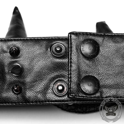 Punk Spikes Pu Leather Choker Necklace