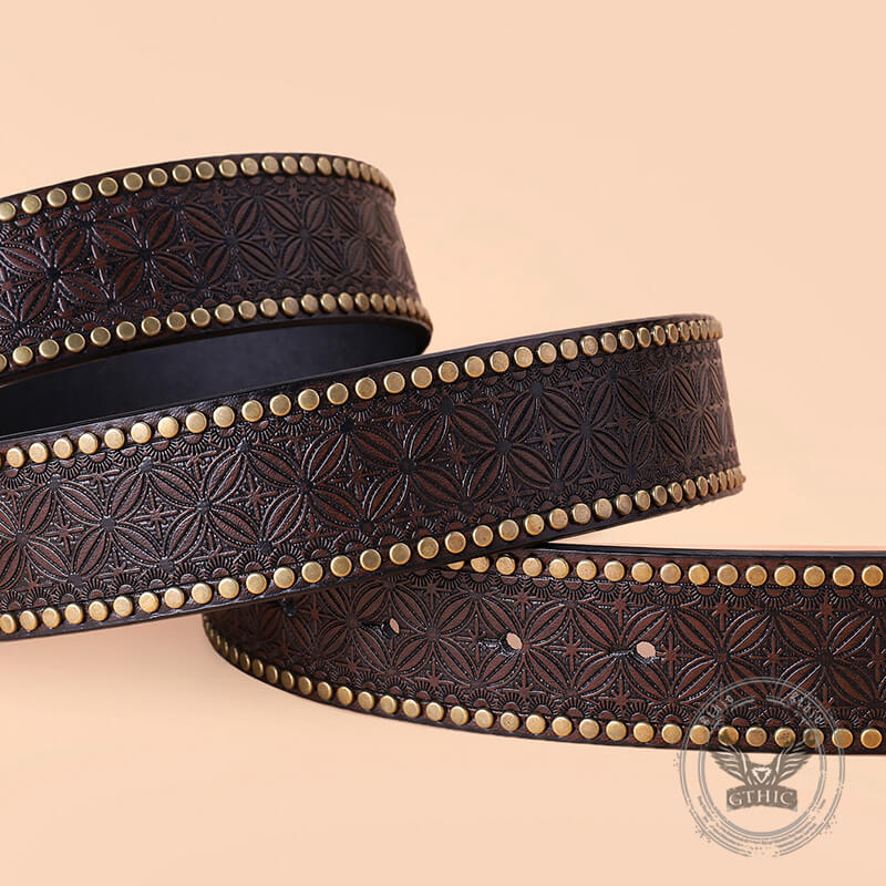 Punk Western Cowboy Wild Bull Pu Leather Belt