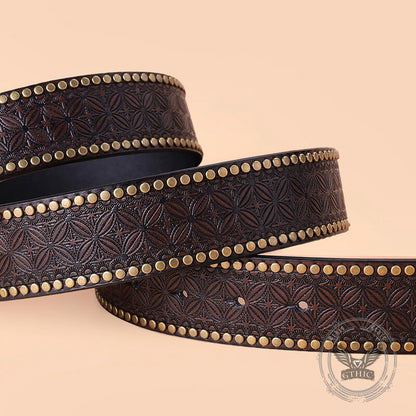 Punk Western Cowboy Wild Bull Pu Leather Belt