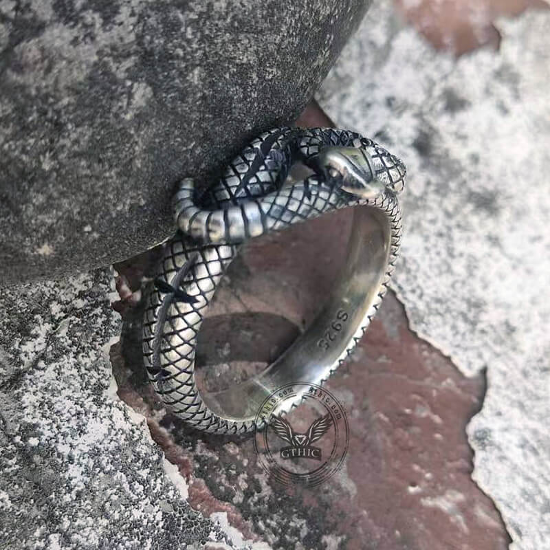 Rattlesnake Sterling Silver Snake Ring