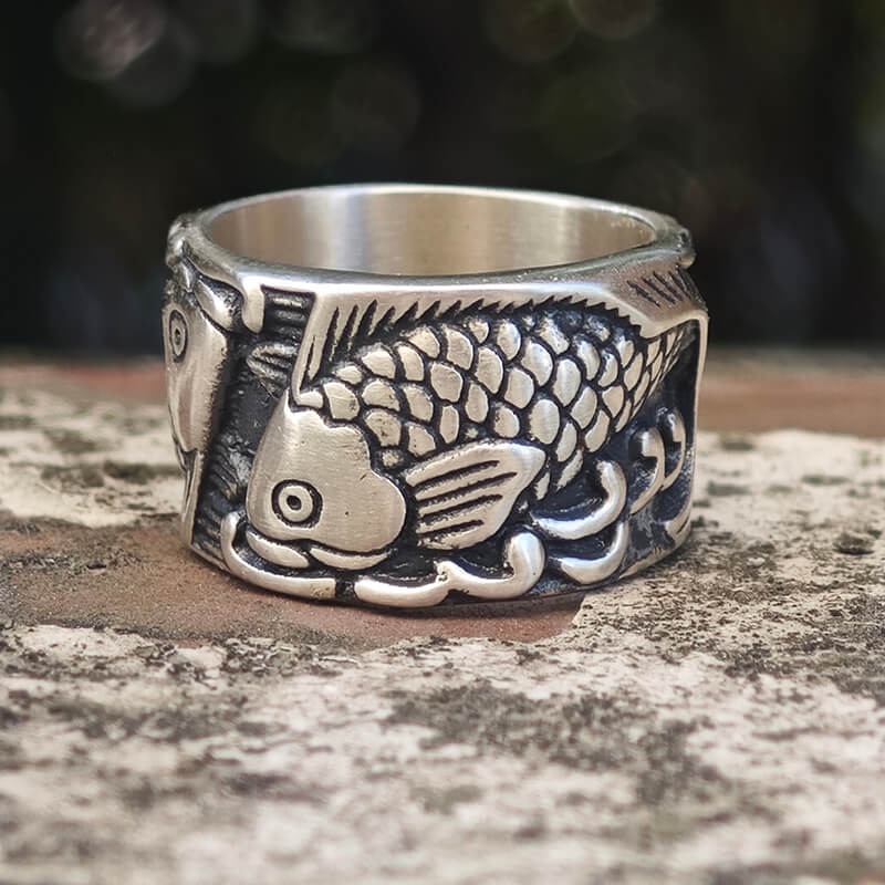 Relief Fish Sterling Silver Ring