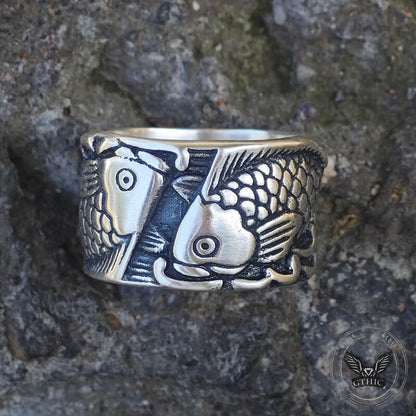 Relief Fish Sterling Silver Ring