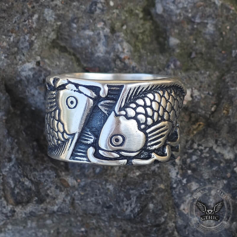 Relief Fish Sterling Silver Ring