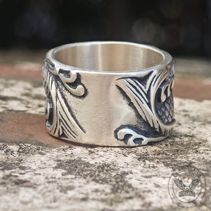 Relief Fish Sterling Silver Ring