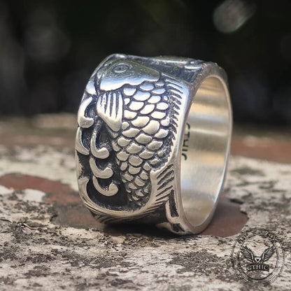 Relief Fish Sterling Silver Ring
