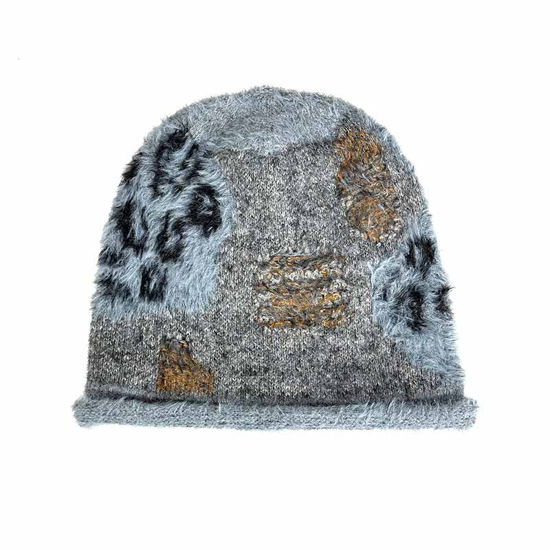 Retro All-match Colorblock Plush Beanie Hat