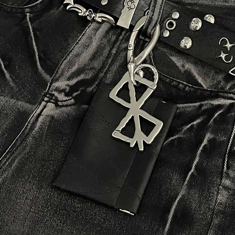 Retro Hollowed-out Cross Pu Leather Waist Wallet