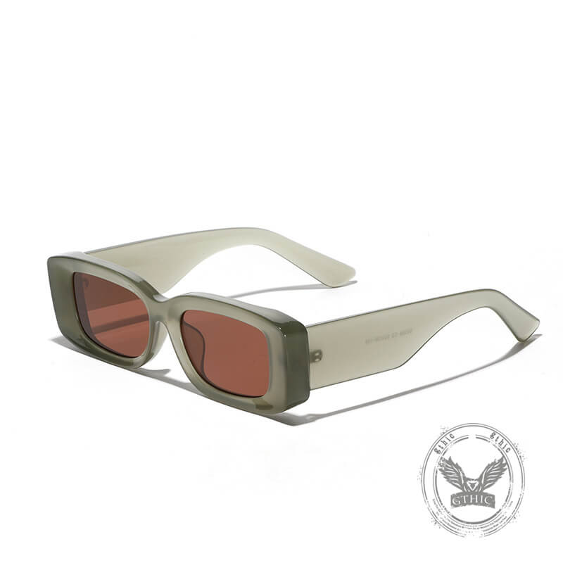 Retro Modern Square Small Frame Pc Sunglasses
