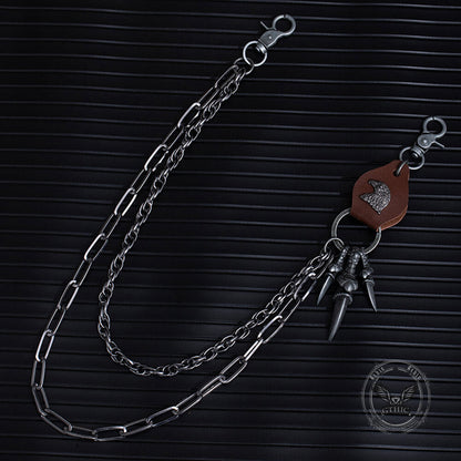 Retro Punk Eagle Claw Double-layer Alloy Pants Chain